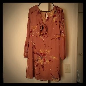 Matrices Size Large Brown Split Sleeve Dress